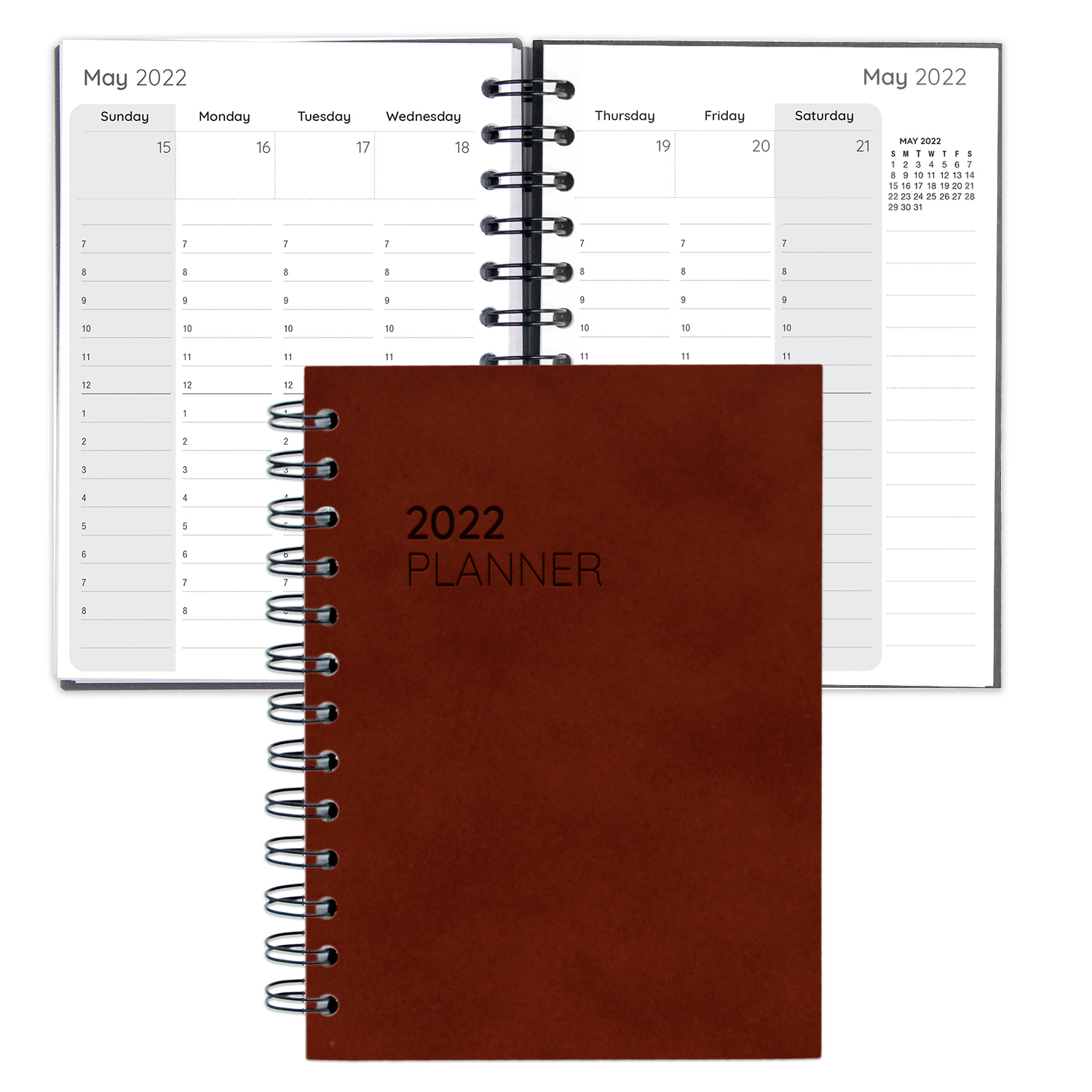 Leather Spiral Weekly Planner 1