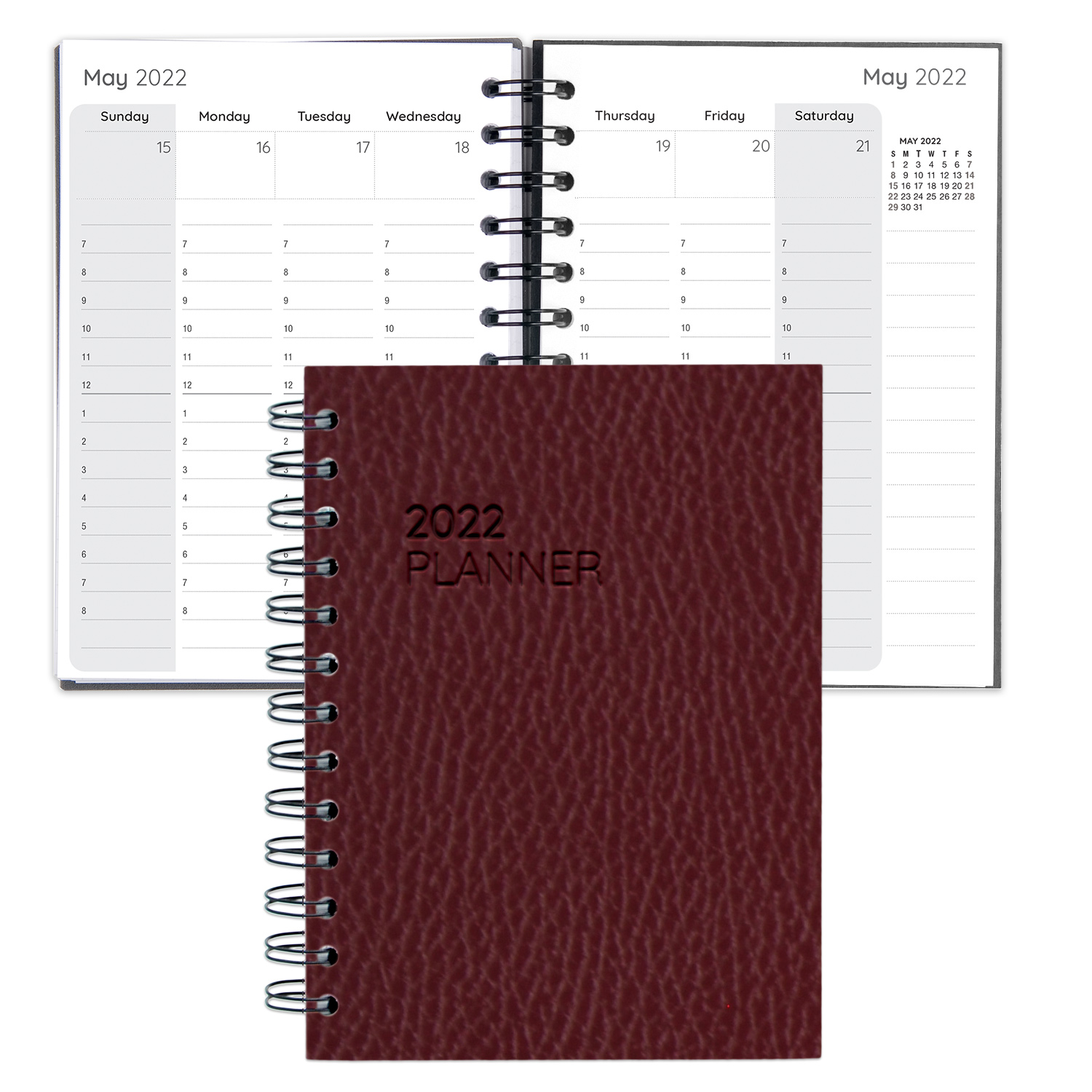 Leather Spiral Weekly Planner 1