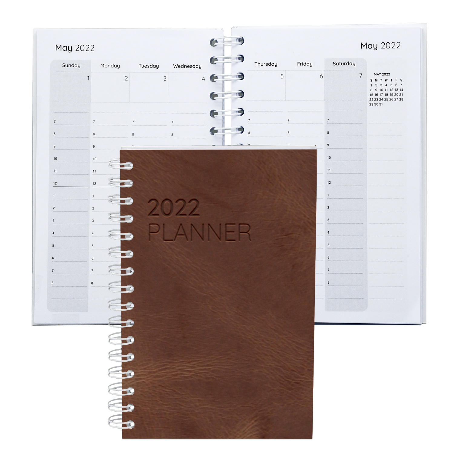 Leather Spiral Weekly Planner 1