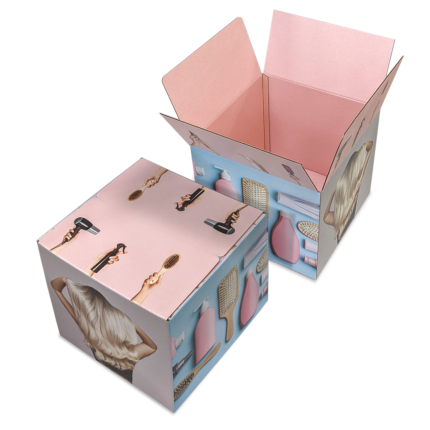 Full Color B-Flute Shipmaster Box Large Size 14" x 14" x12" 1