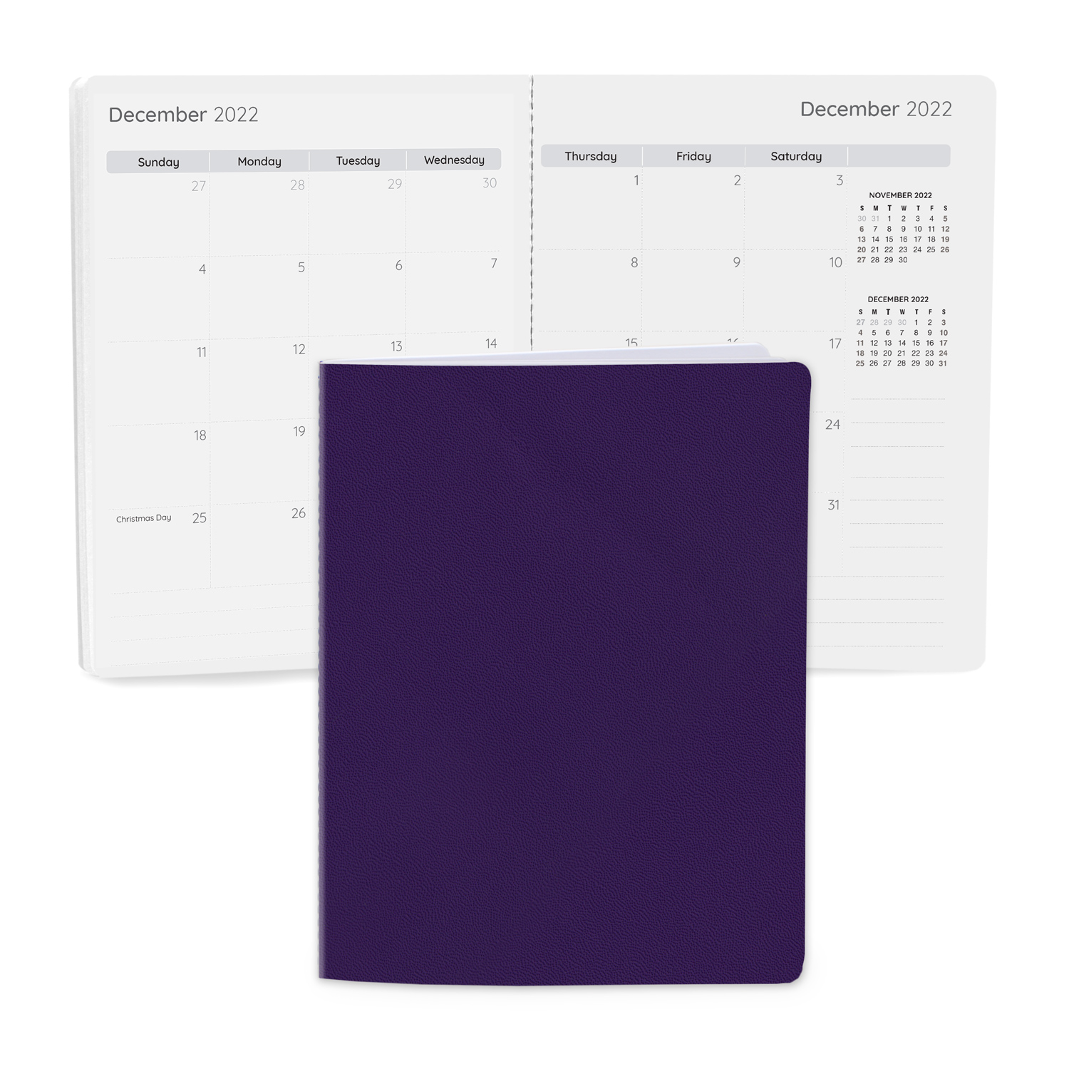 Senzabrite Faux Leather Commuter Monthly Planner 2