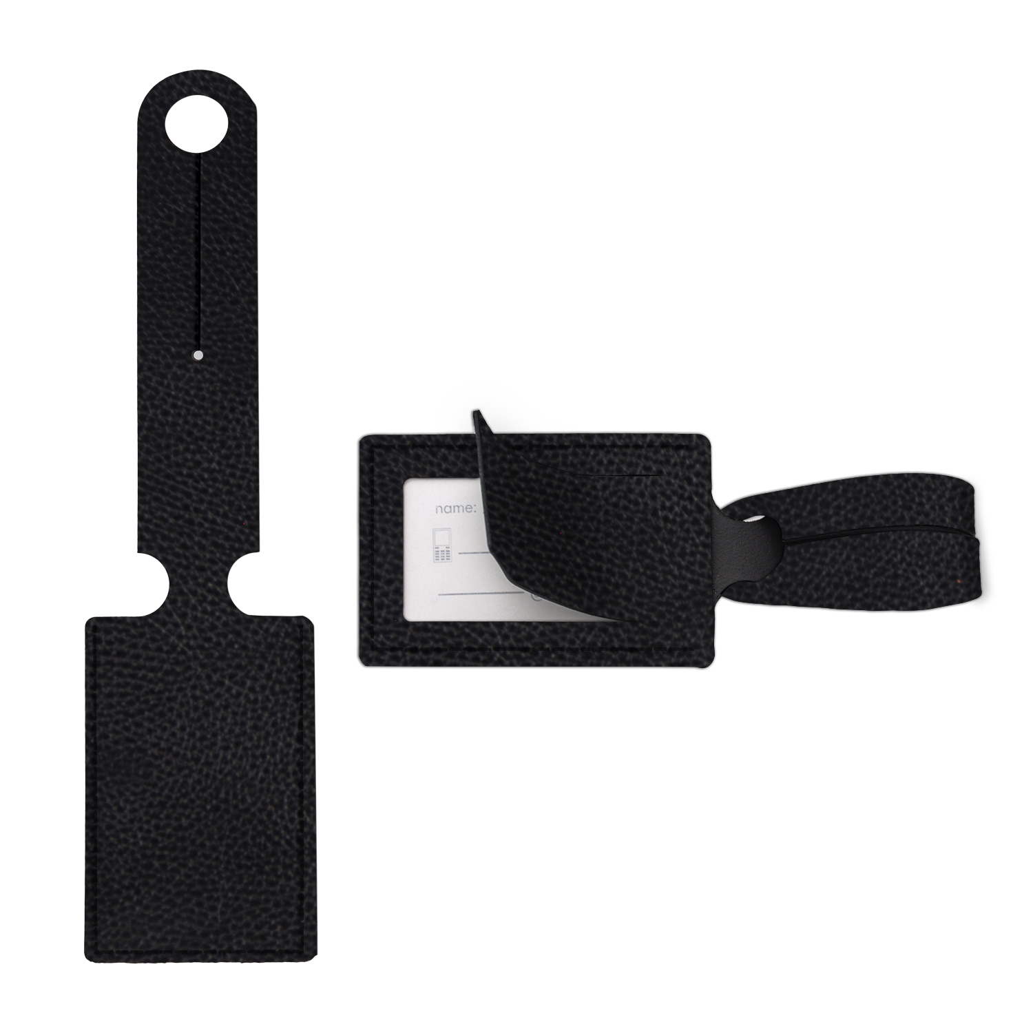 Modern Leather Luggage Tag 1