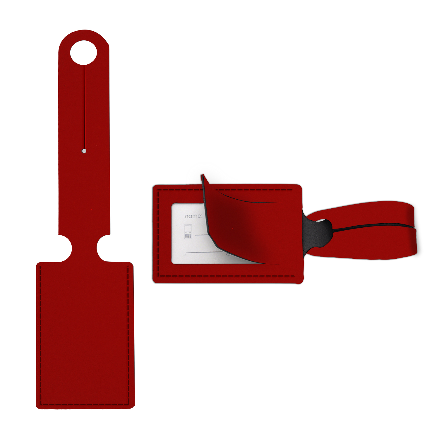 Modern Leather Luggage Tag 1