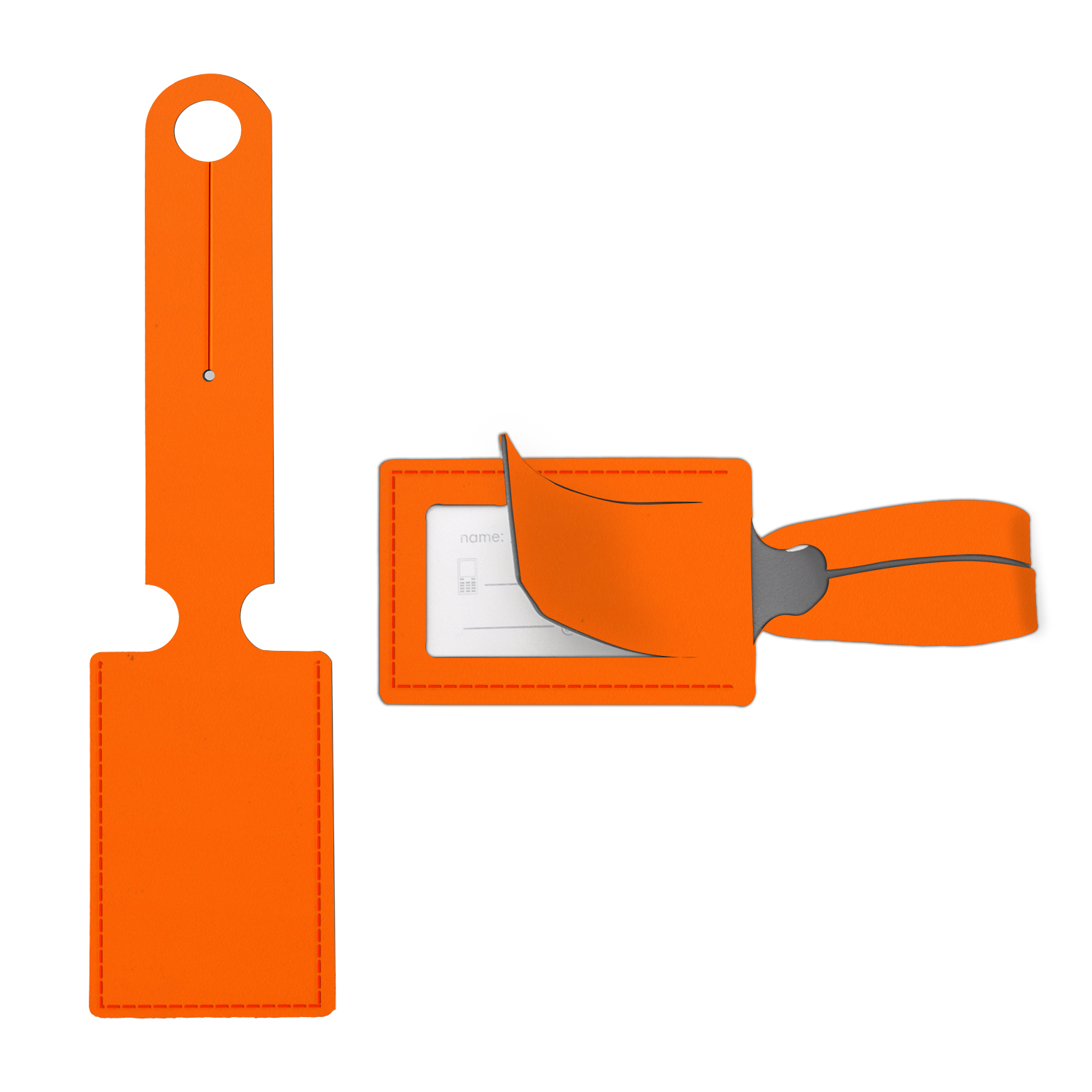 Modern Leather Luggage Tag 1