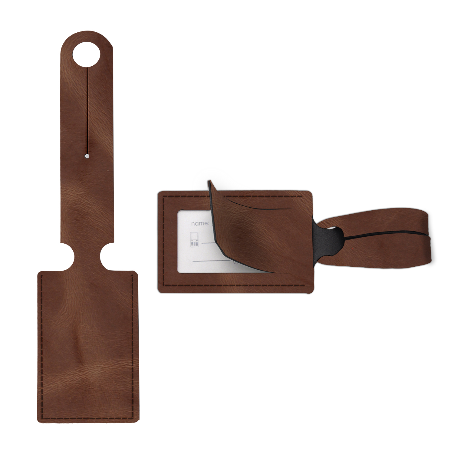 Modern Leather Luggage Tag 1