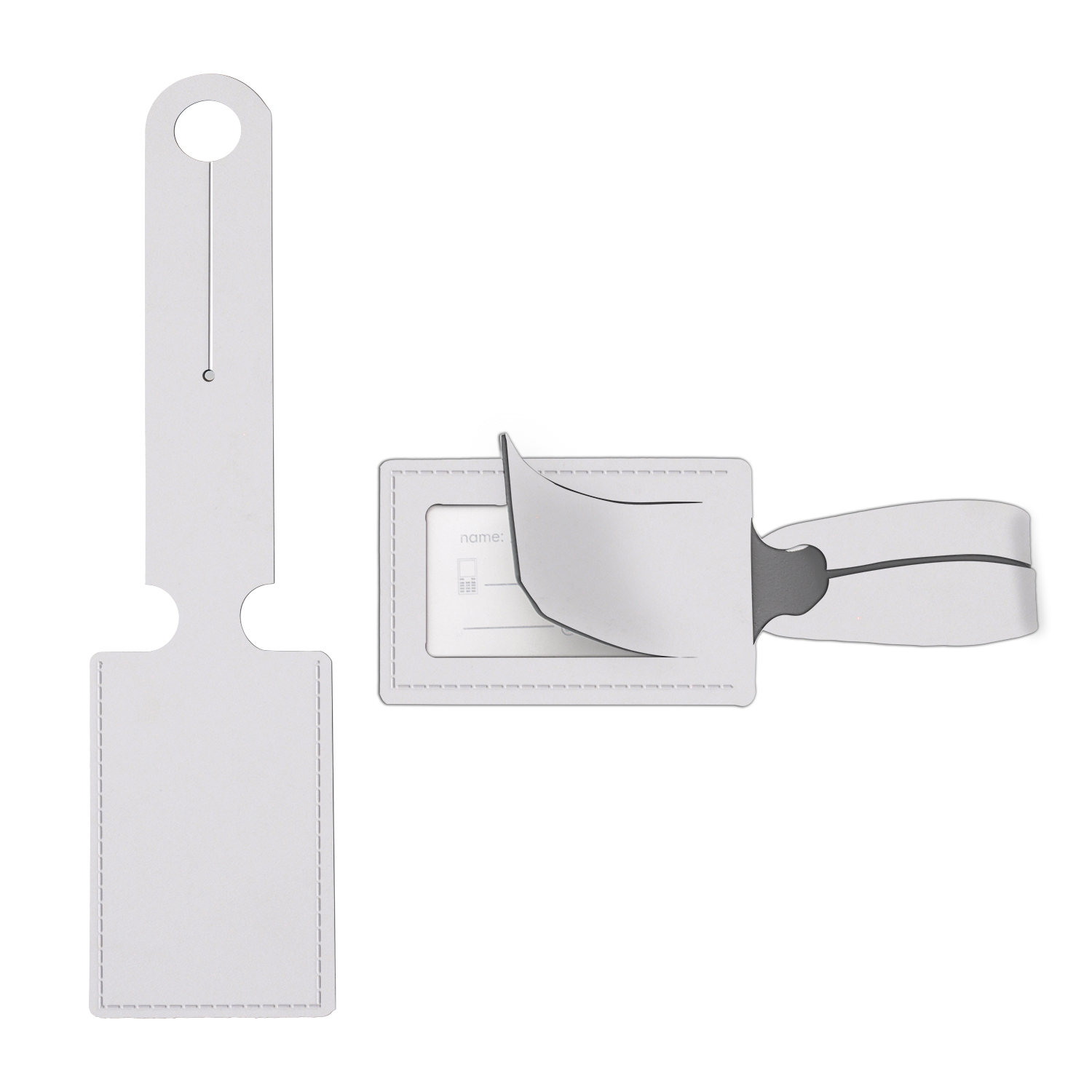Modern Leather Luggage Tag 1