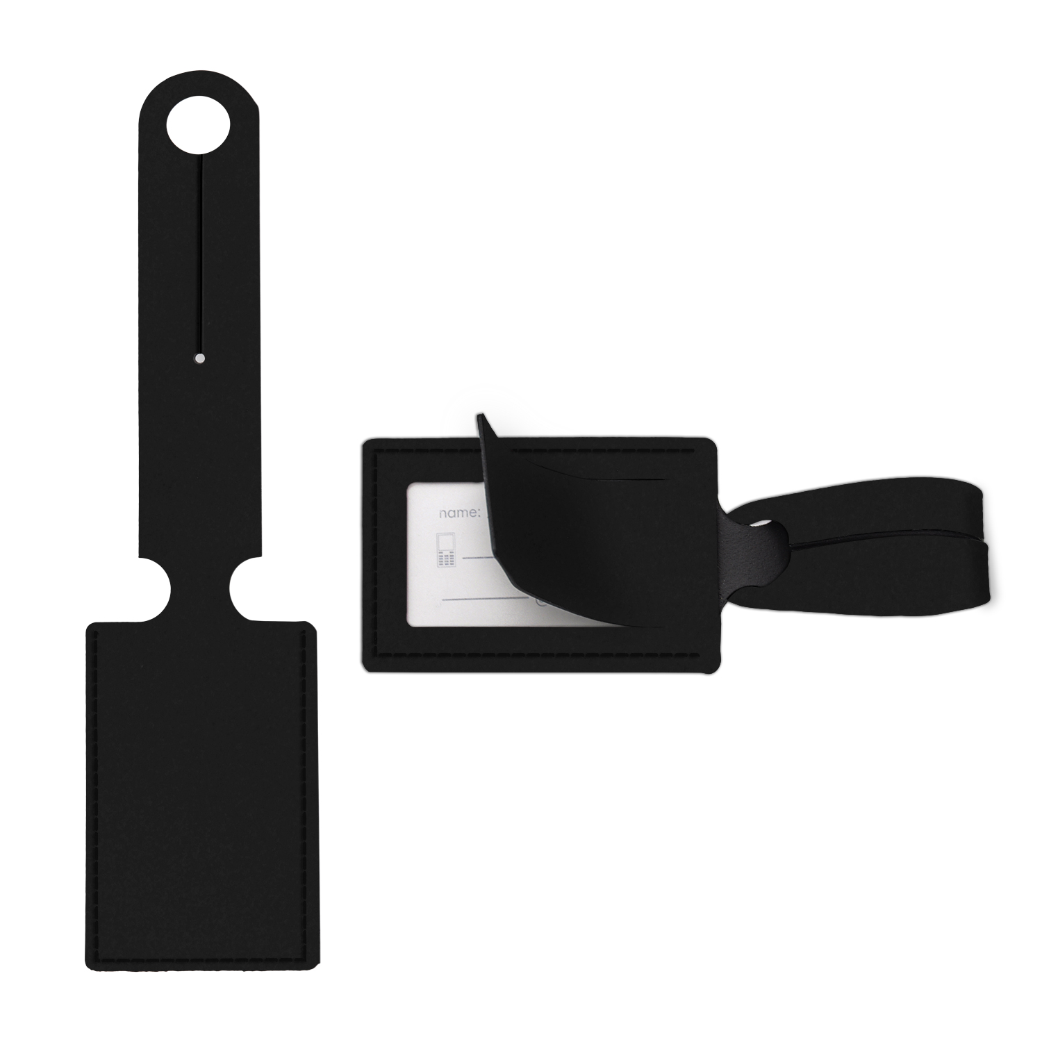 Modern Leather Luggage Tag 1