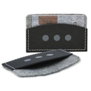 Feltro Collection Brief Leather and Felt Business Card Holder 1 Feltro Collection Brief Leather and Felt Business Card Holder 1