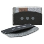 Feltro Collection Brief Leather and Felt Business Card Holder 1 Feltro Collection Brief Leather and Felt Business Card Holder 1