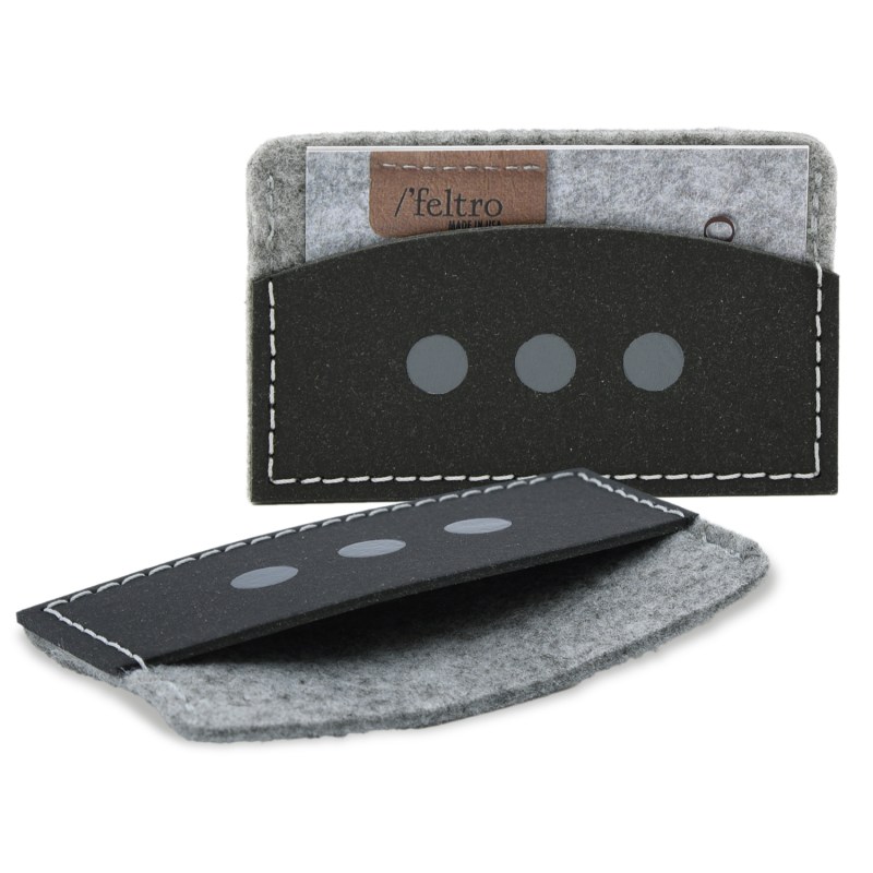 Feltro Collection Brief Leather and Felt Business Card Holder 1 Feltro Collection Brief Leather and Felt Business Card Holder 1