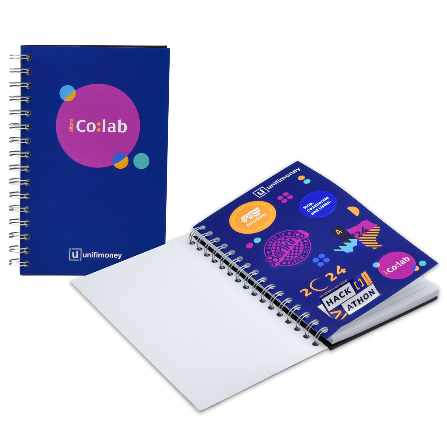 5" x 8" Full Color Spiral Sticker Journal 1