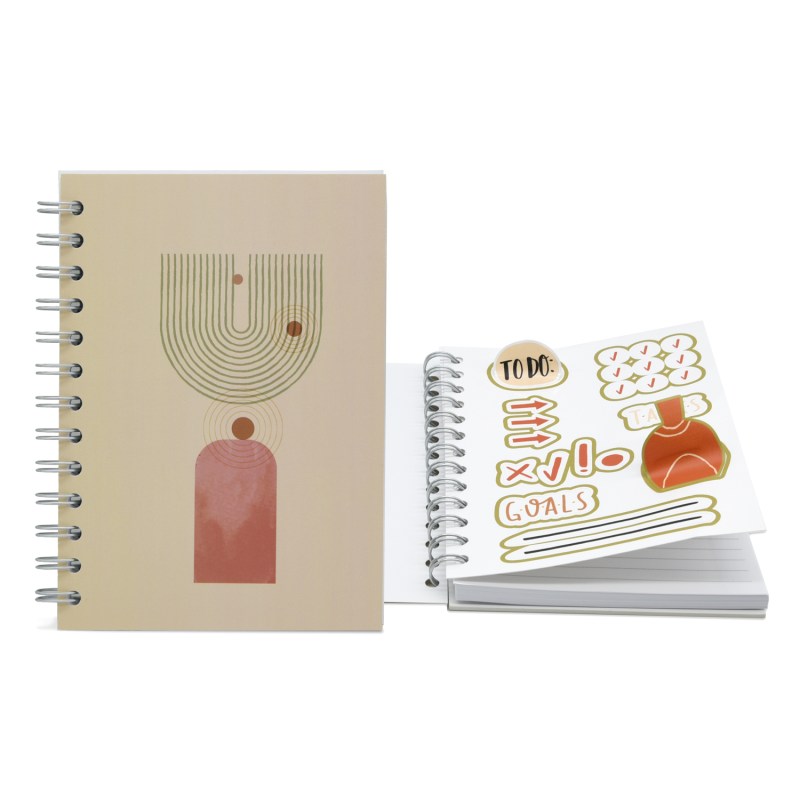 5" x 7" Full Color Spiral Sticker Journal 1 5" x 7" Full Color Spiral Sticker Journal 1