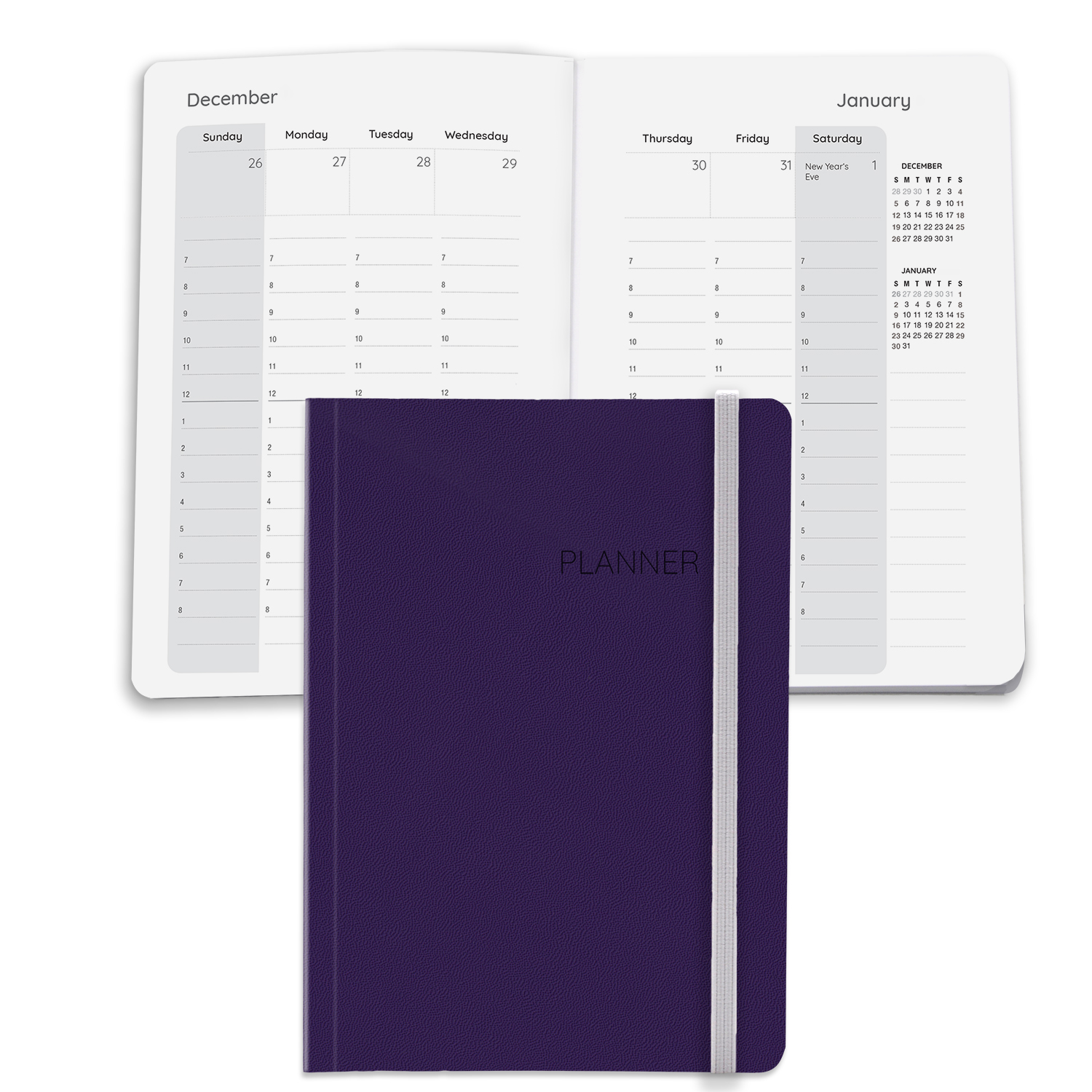 Senzabrite Faux Leather Perfect Bound Weekly Planner Journal Book 2