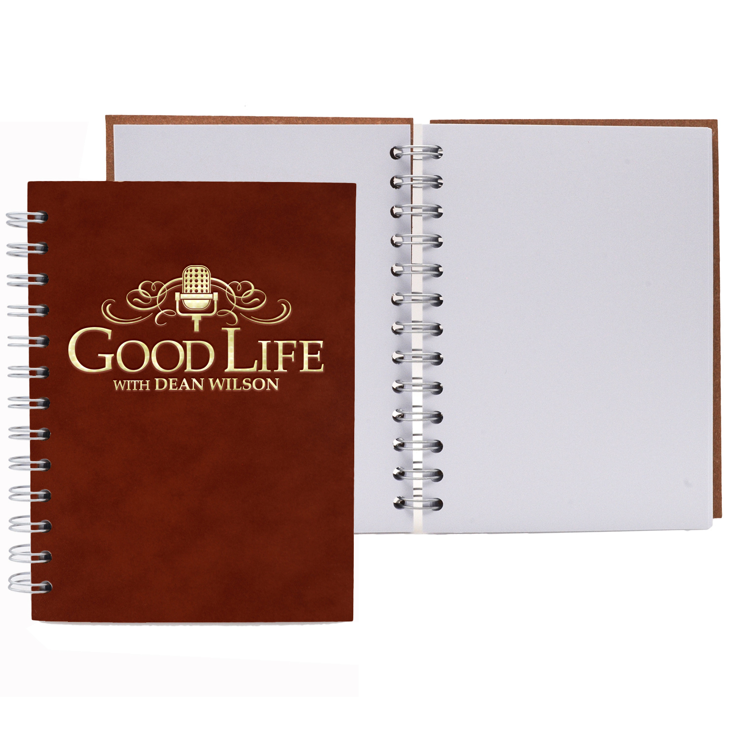 5" x 7" Premium Leather Spiral Journal 1