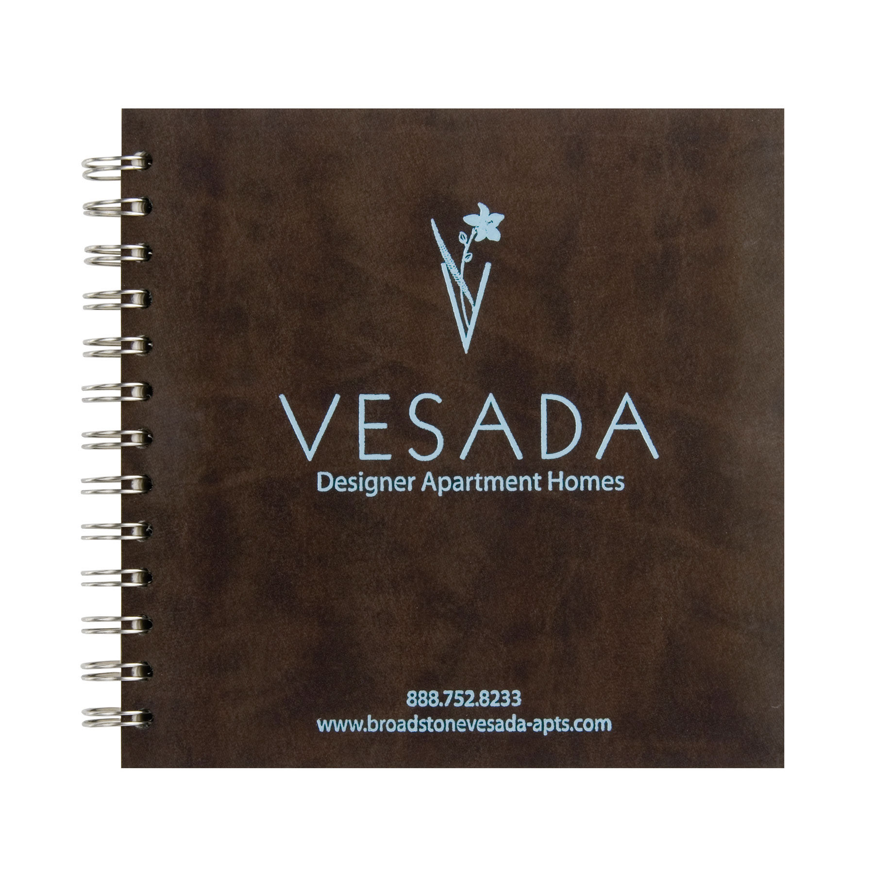 7" x 7" Premium Leather Spiral Journal 1