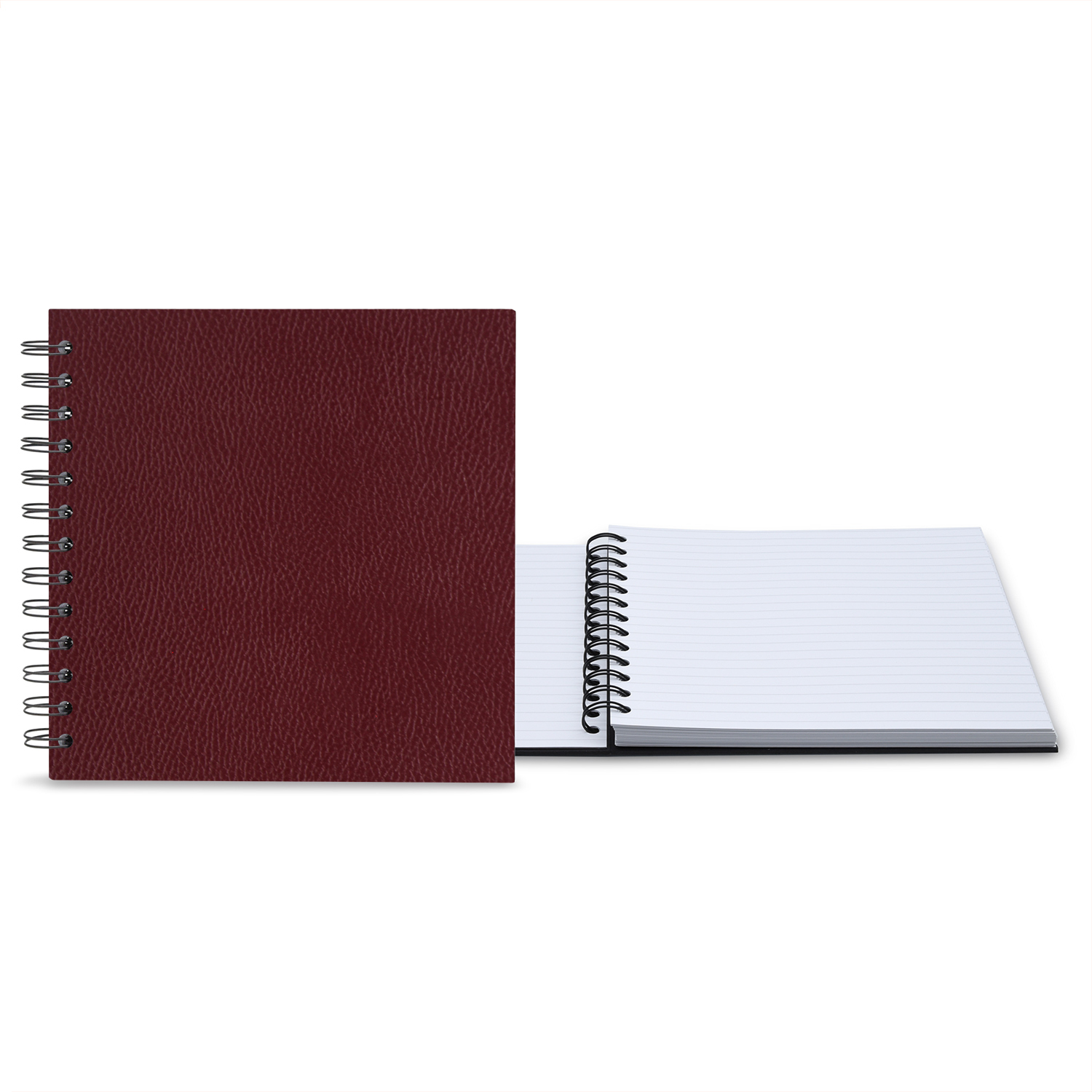 7" x 7" Premium Leather Spiral Journal 1