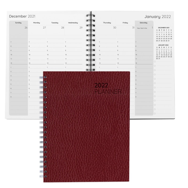 Leather Spiral Weekly Planner 8.5" x 11" 1 Leather Spiral Weekly Planner 8.5" x 11" 1