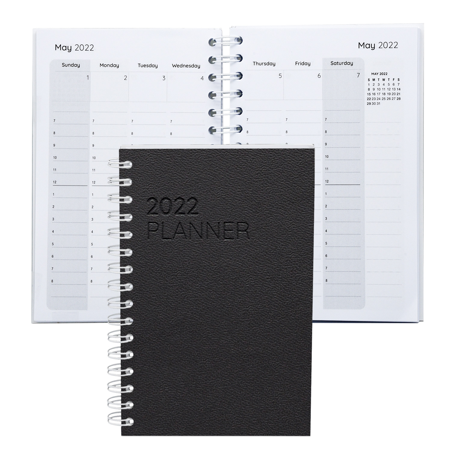 Leather Spiral Weekly Planner 5.25" x 8.25" 1