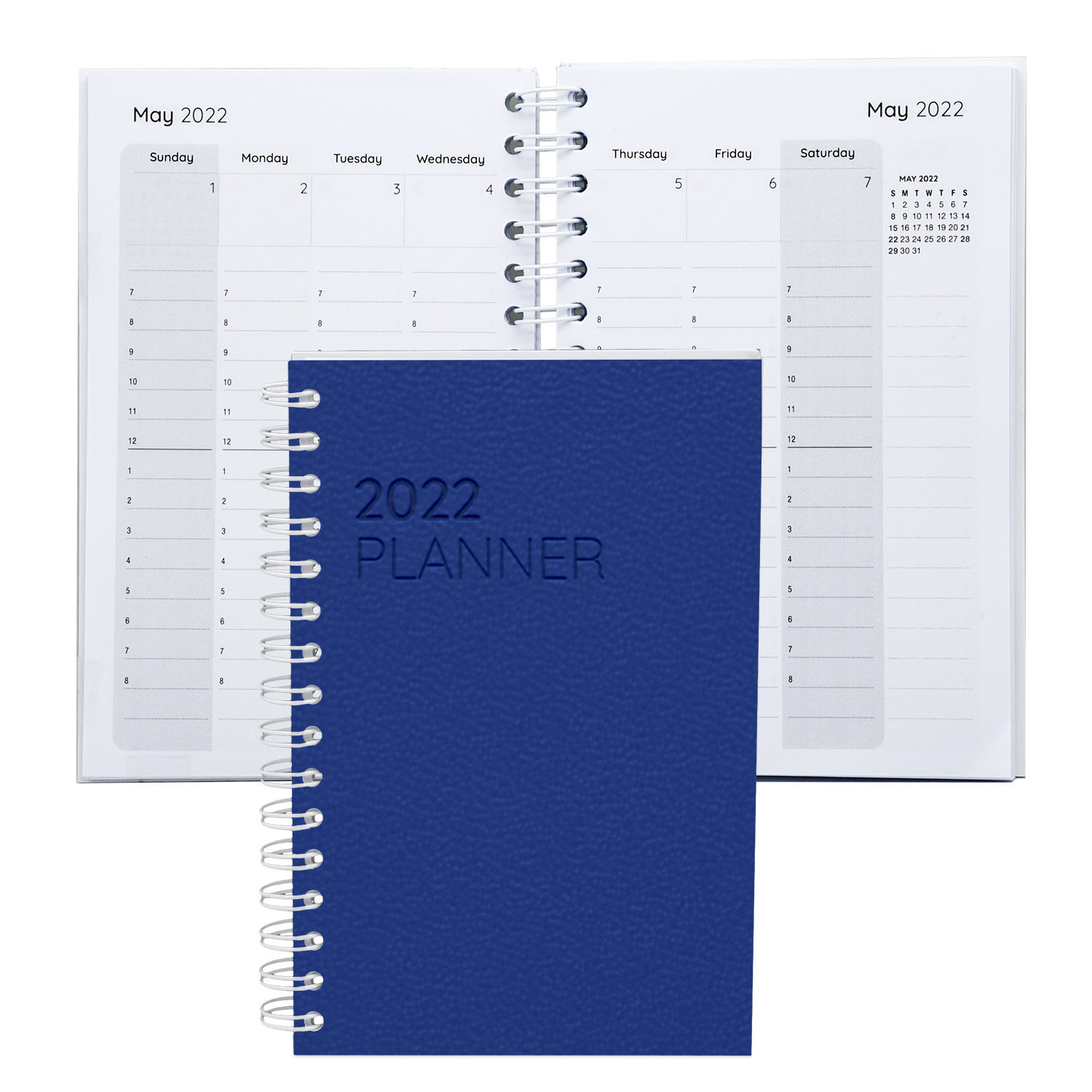 Leather Spiral Weekly Planner 5.25" x 8.25" 1