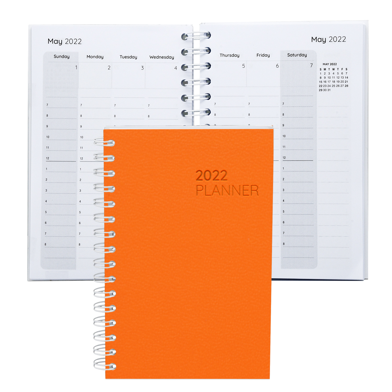 Leather Spiral Weekly Planner 5.25" x 8.25" 1