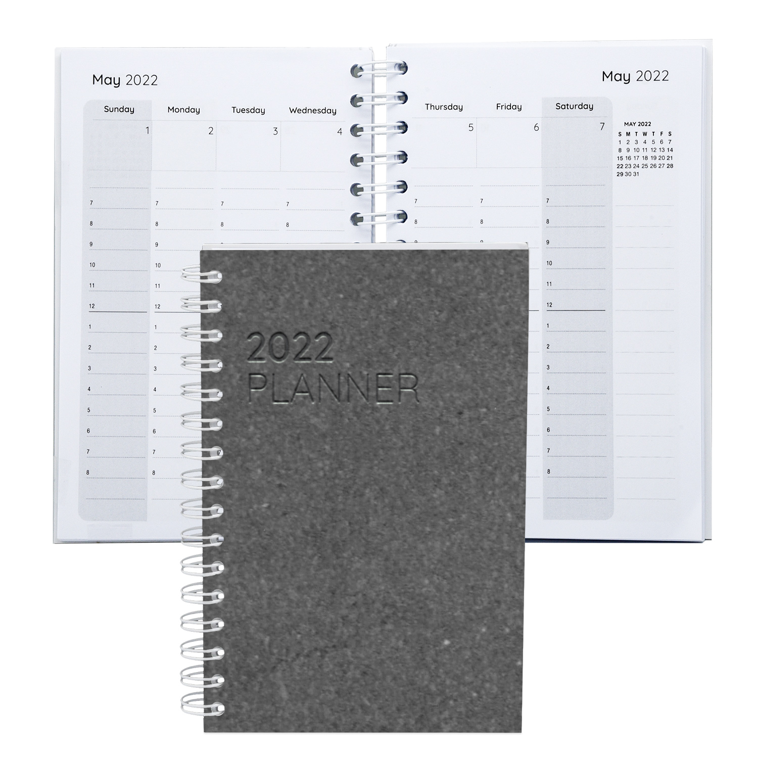 Leather Spiral Weekly Planner 5.25" x 8.25" 1