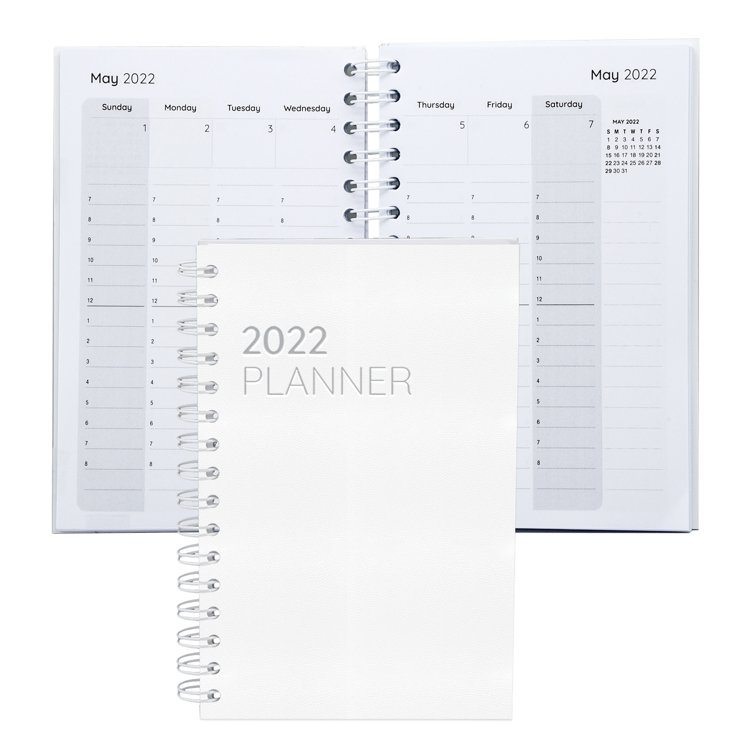 Leather Spiral Weekly Planner 5.25" x 8.25" 1