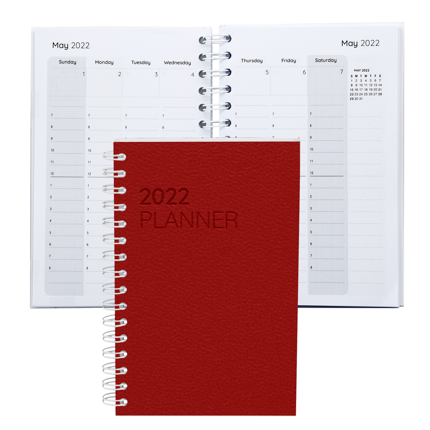 Leather Spiral Weekly Planner 5.25" x 8.25" 1