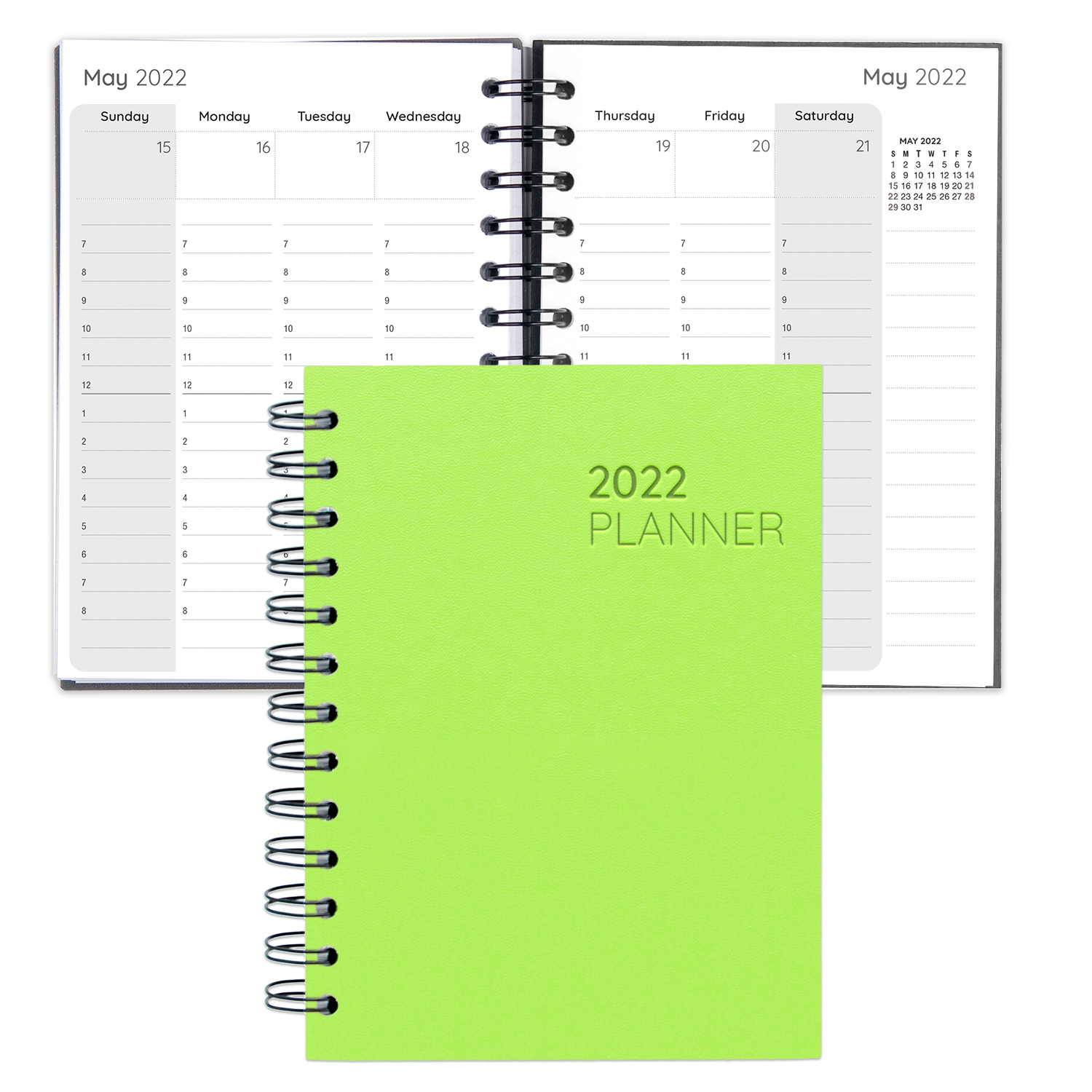 Senzabrite Faux Leather Spiral Weekly Planner 1