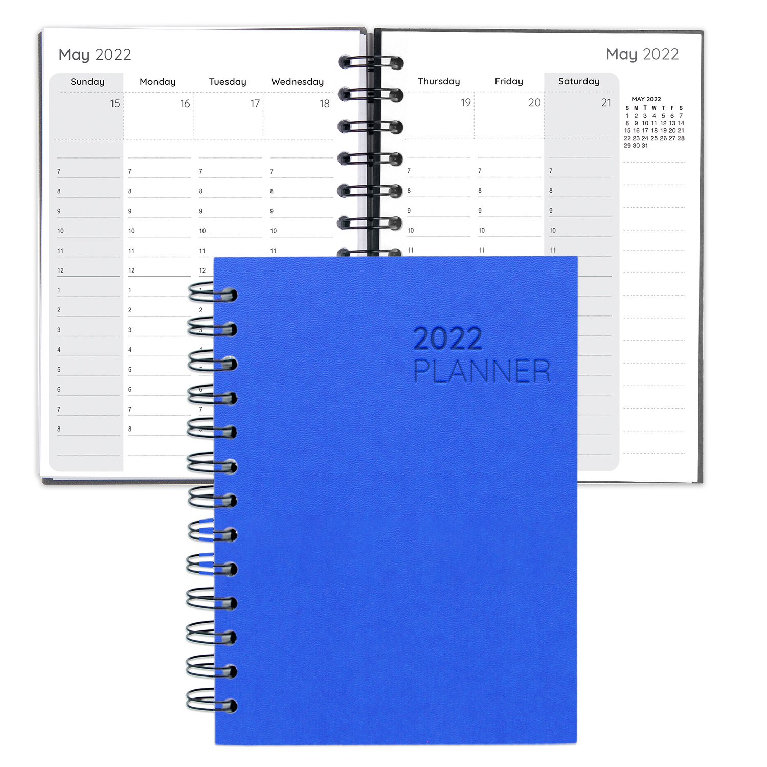 Senzabrite Faux Leather Spiral Weekly Planner 1