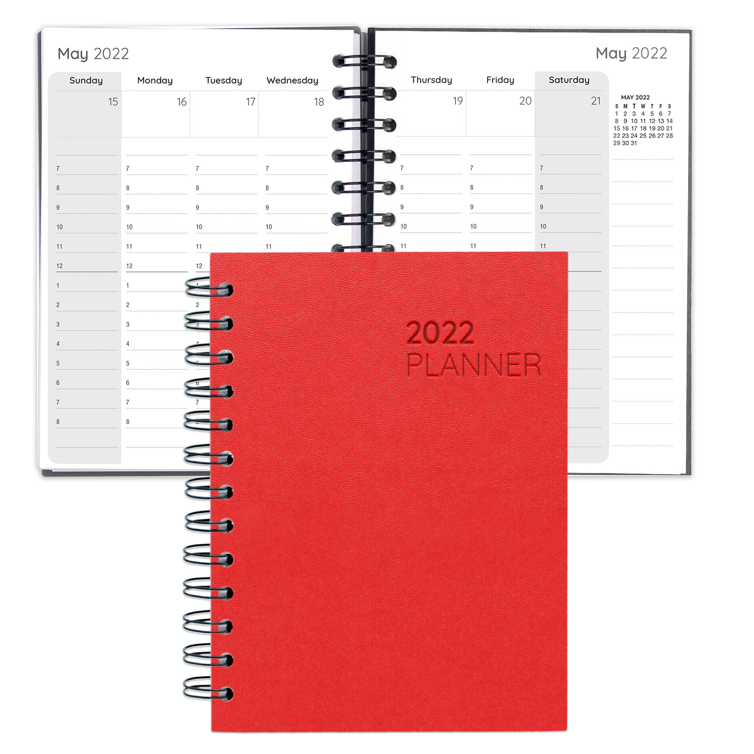 Senzabrite Faux Leather Spiral Weekly Planner 1