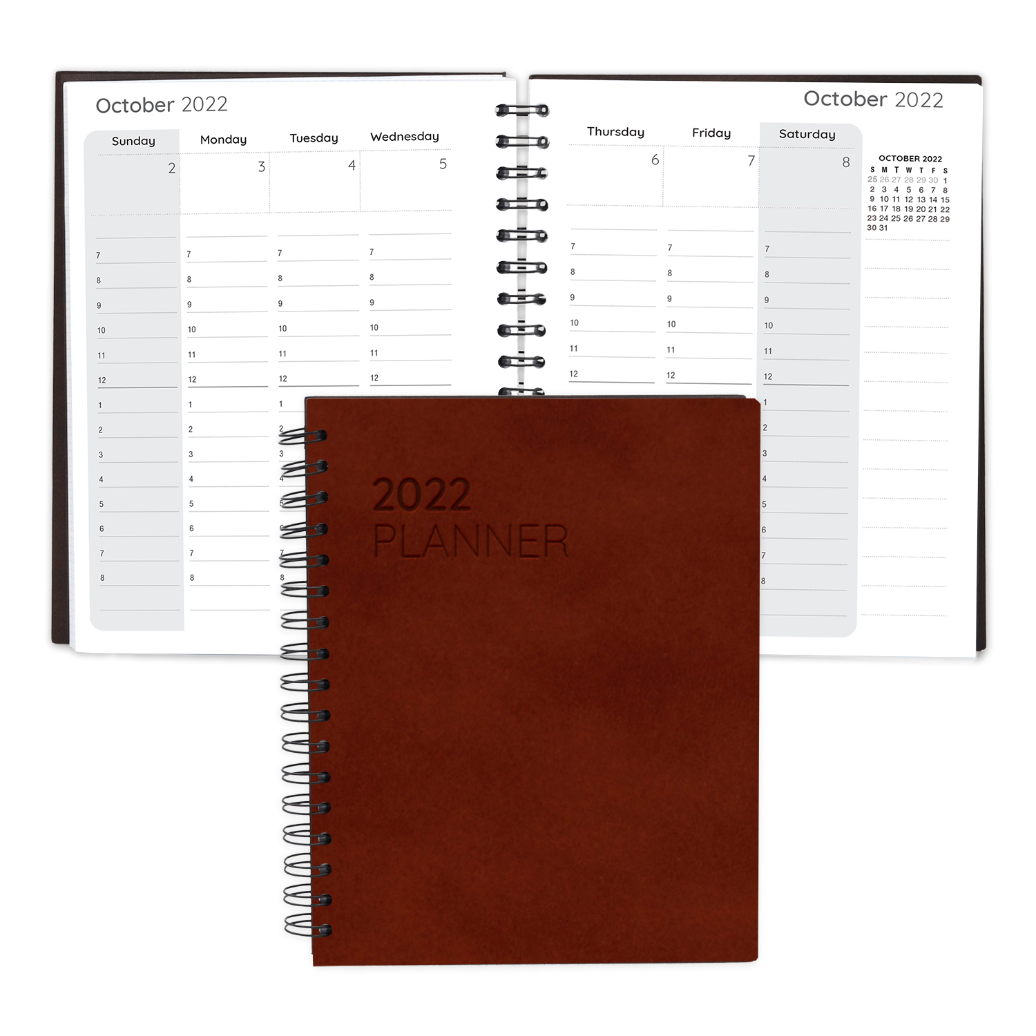 Leather Spiral Weekly Planner 1