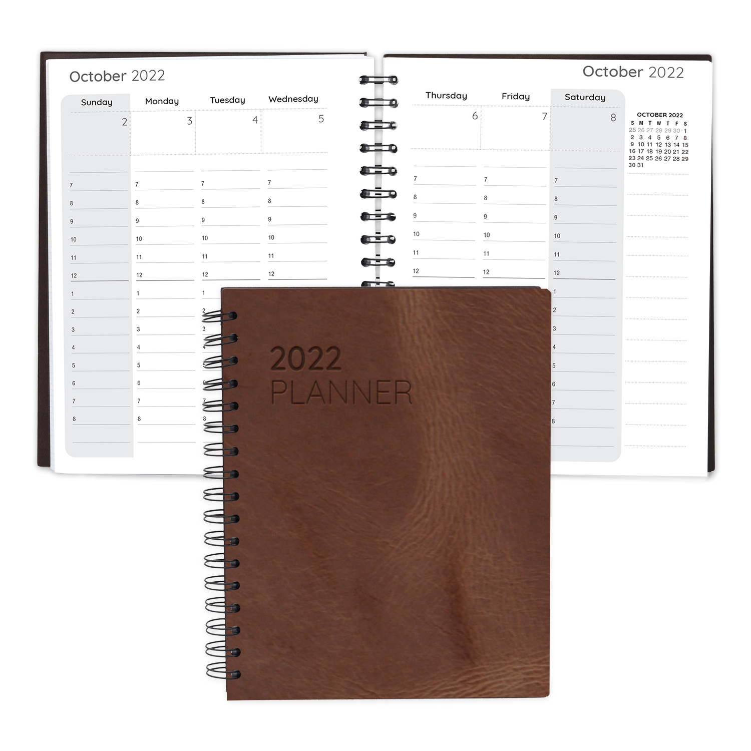 Leather Spiral Weekly Planner 1