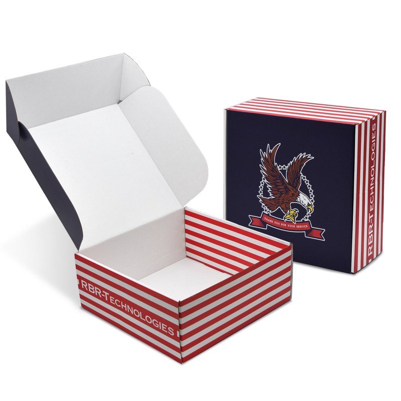 E-flute Full Color Custom Mailer Boxes - 9.5" x 9.5" x 4" 2 E-flute Full Color Custom Mailer Boxes - 9.5" x 9.5" x 4" 2