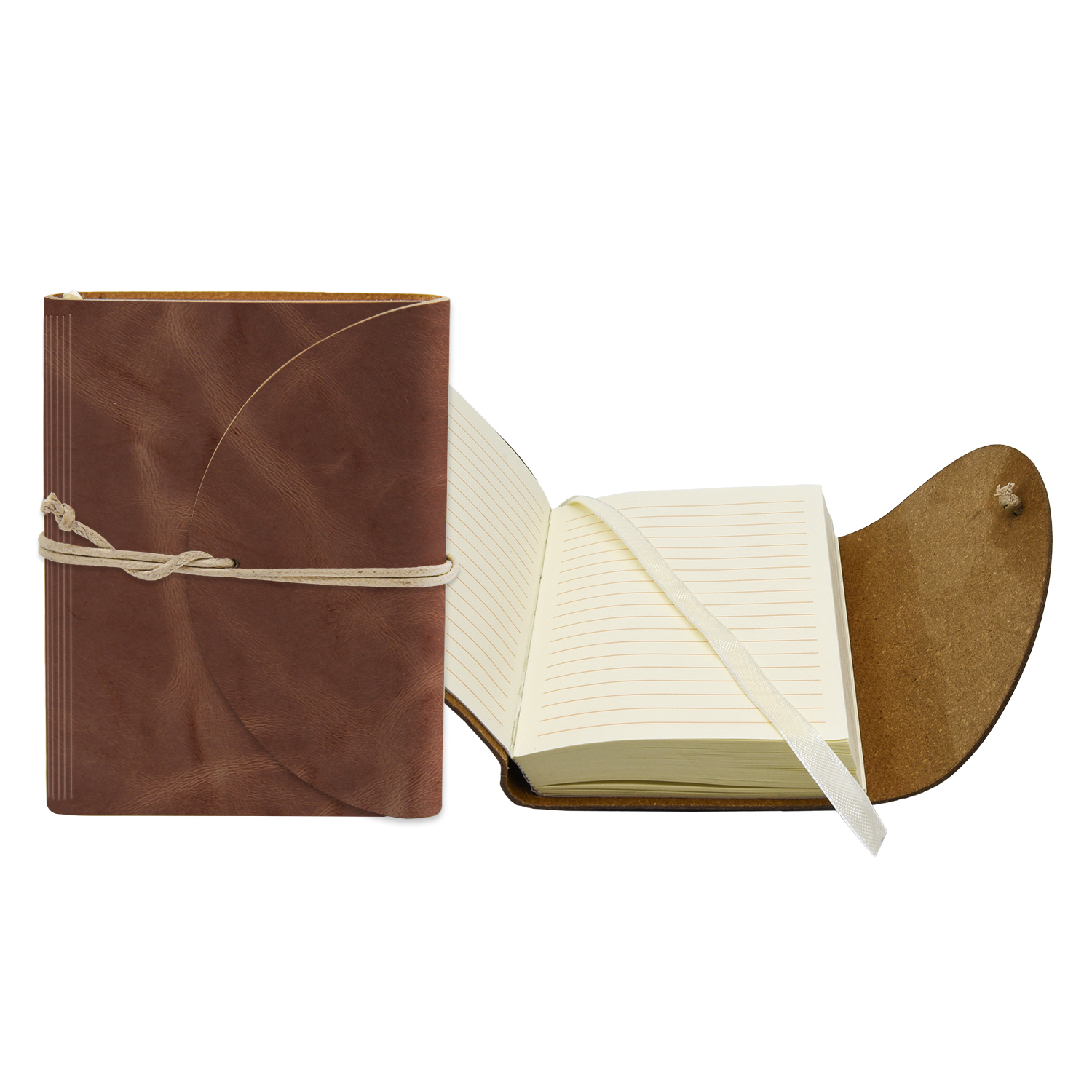 3" x 4" Leather Perfect Flap Book Bound Journal 1