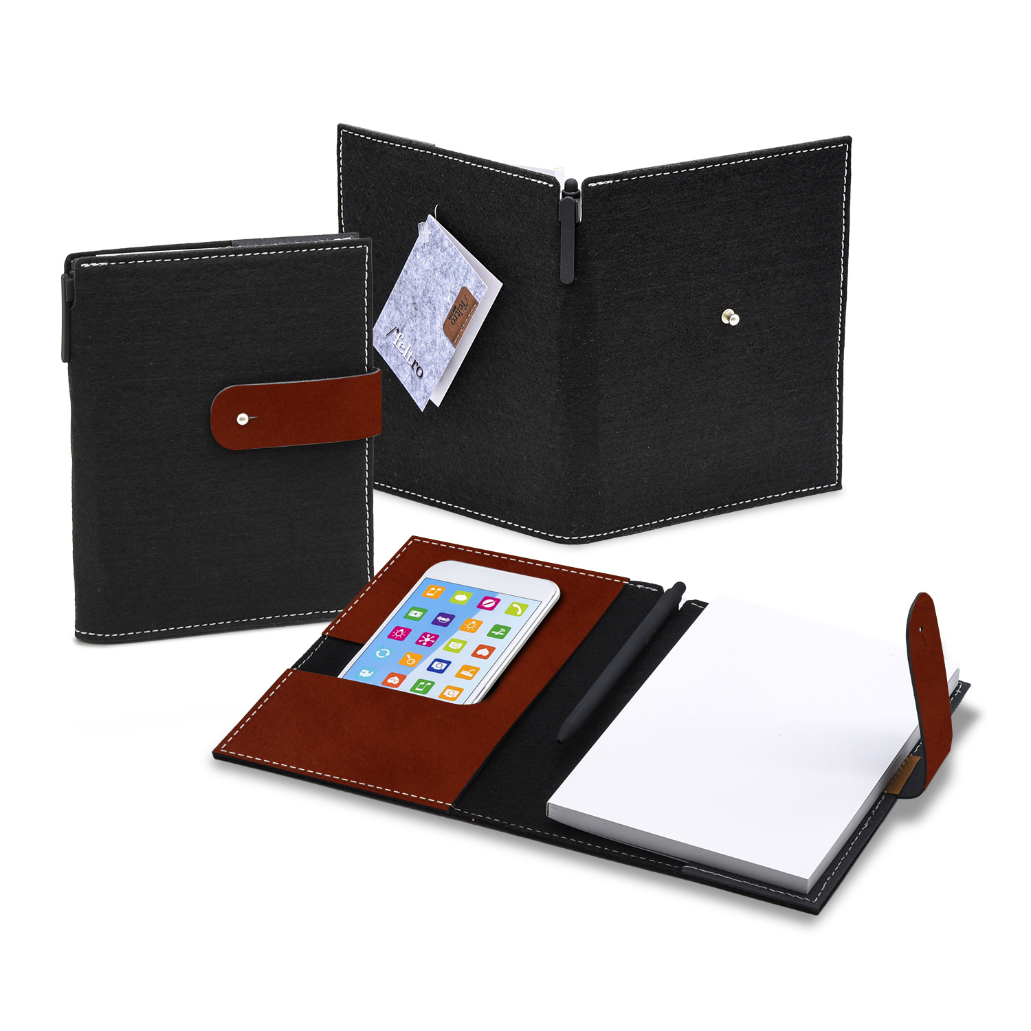 5" x 7" Feltro Collection Refillable Journal Set 1