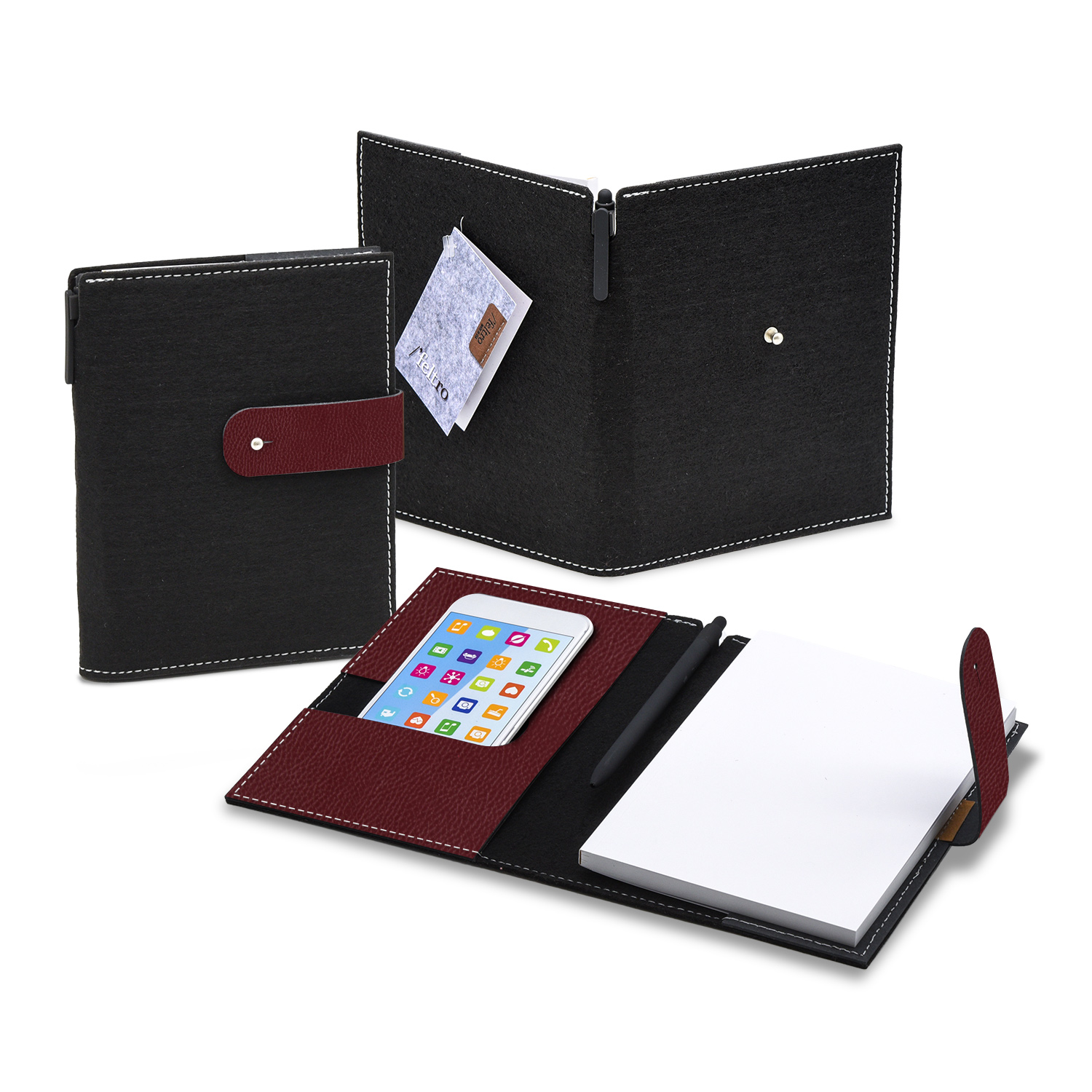 5" x 7" Feltro Collection Refillable Journal Set 1