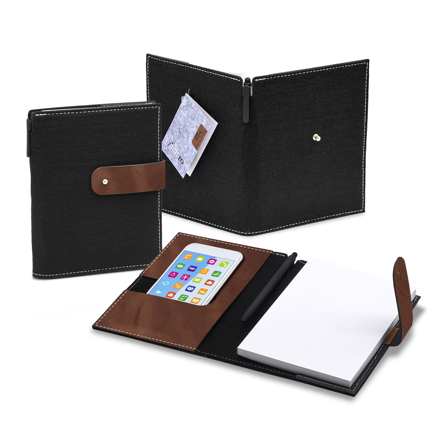 5" x 7" Feltro Collection Refillable Journal Set 1