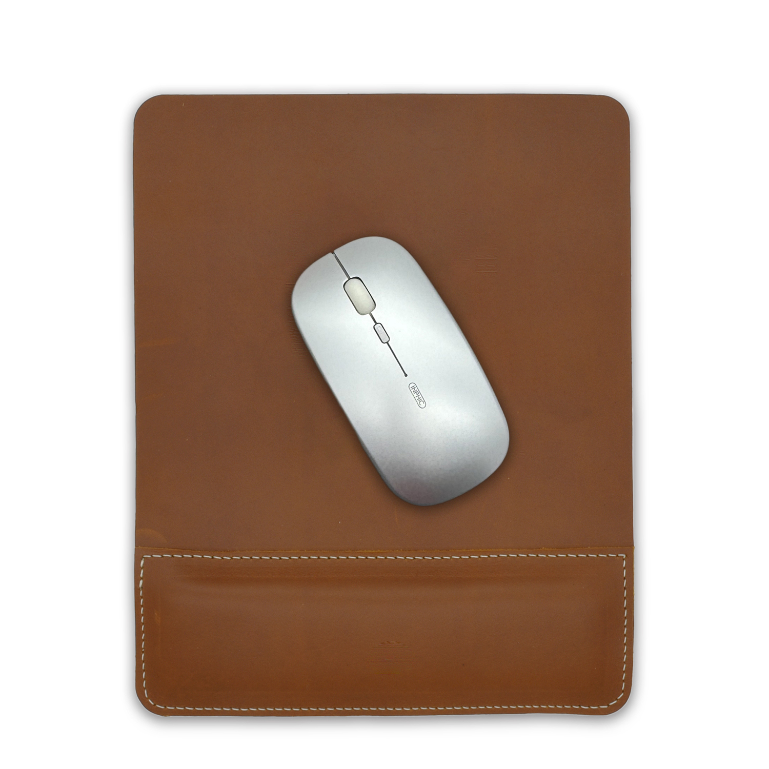 Modern genuine leather mouse pad with wrist pad 2
