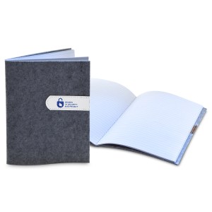 7" x 9" Gray Felt Commuter Stitched Journal 1 7" x 9" Gray Felt Commuter Stitched Journal 1