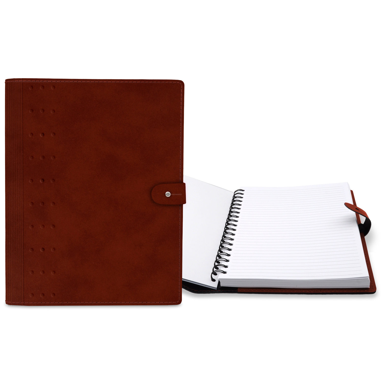 7" x 10" Madison Avenue Leather Spiral Slip-in Refillable Journal Notebook 1