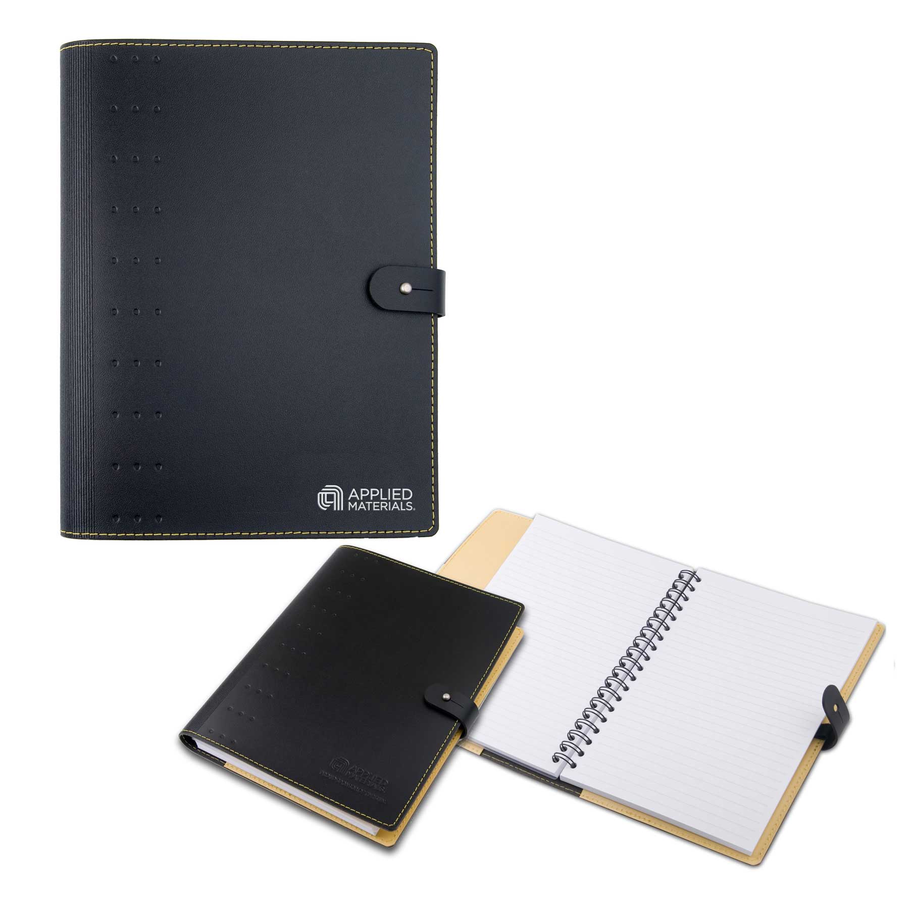 7" x 10" Madison Avenue Leather Spiral Slip-in Refillable Journal Notebook 1