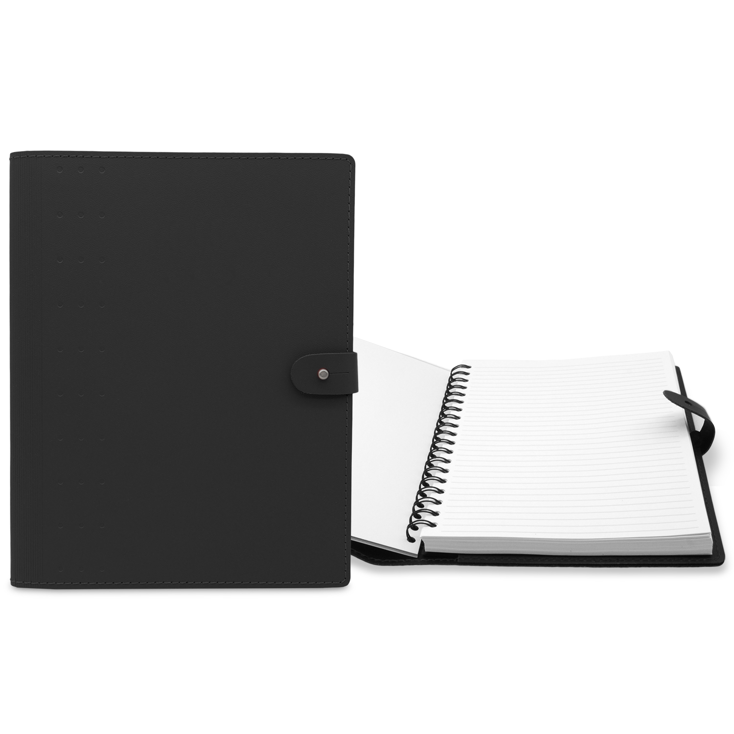 7" x 10" Madison Avenue Leather Spiral Slip-in Refillable Journal Notebook 1