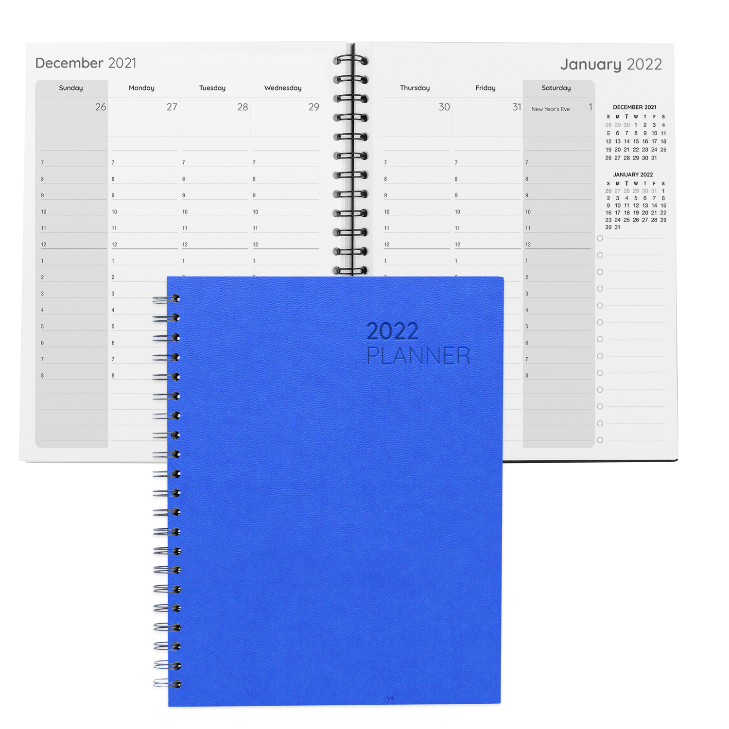 Senzabrite Faux Leather Spiral Weekly Planner 1