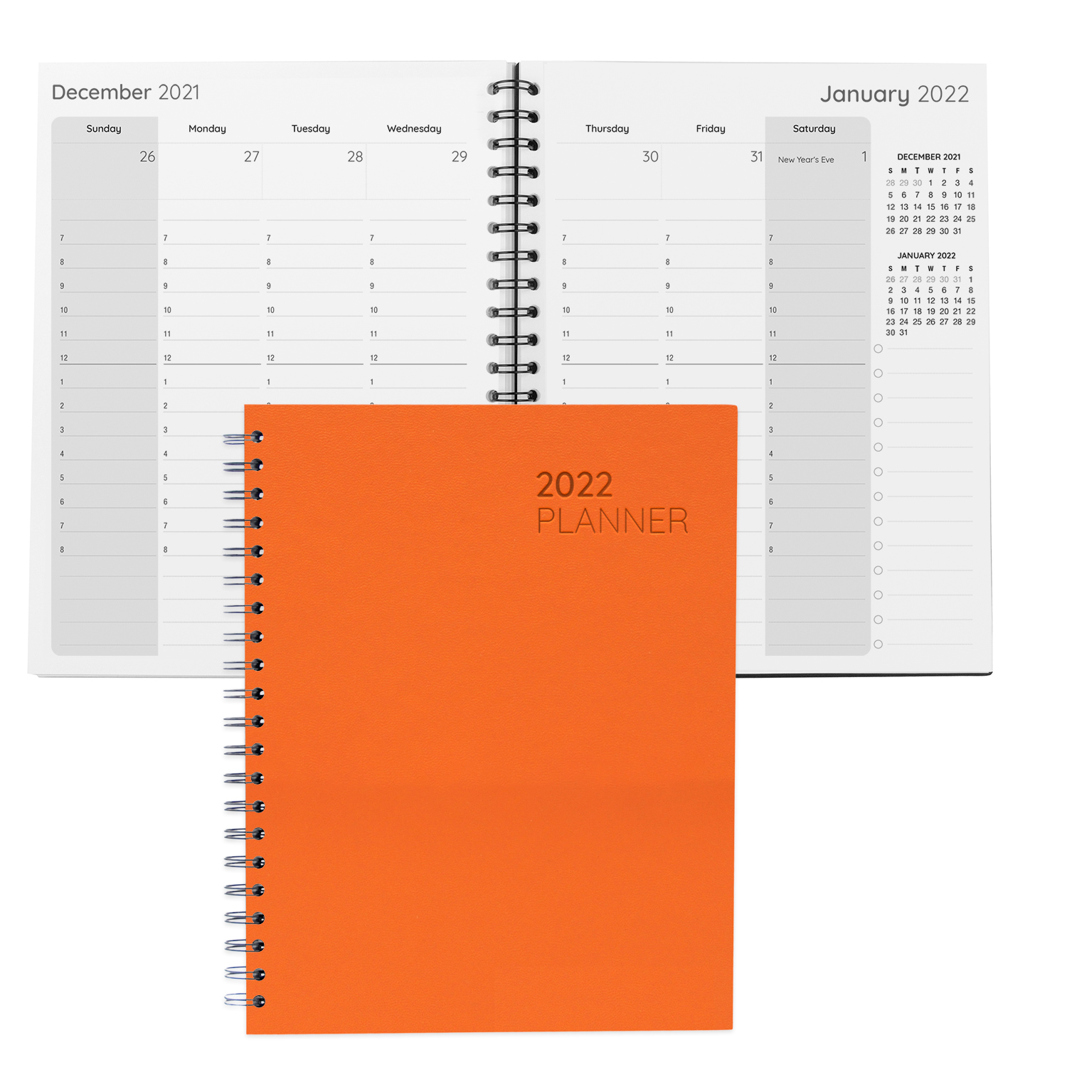 Senzabrite Faux Leather Spiral Weekly Planner 1