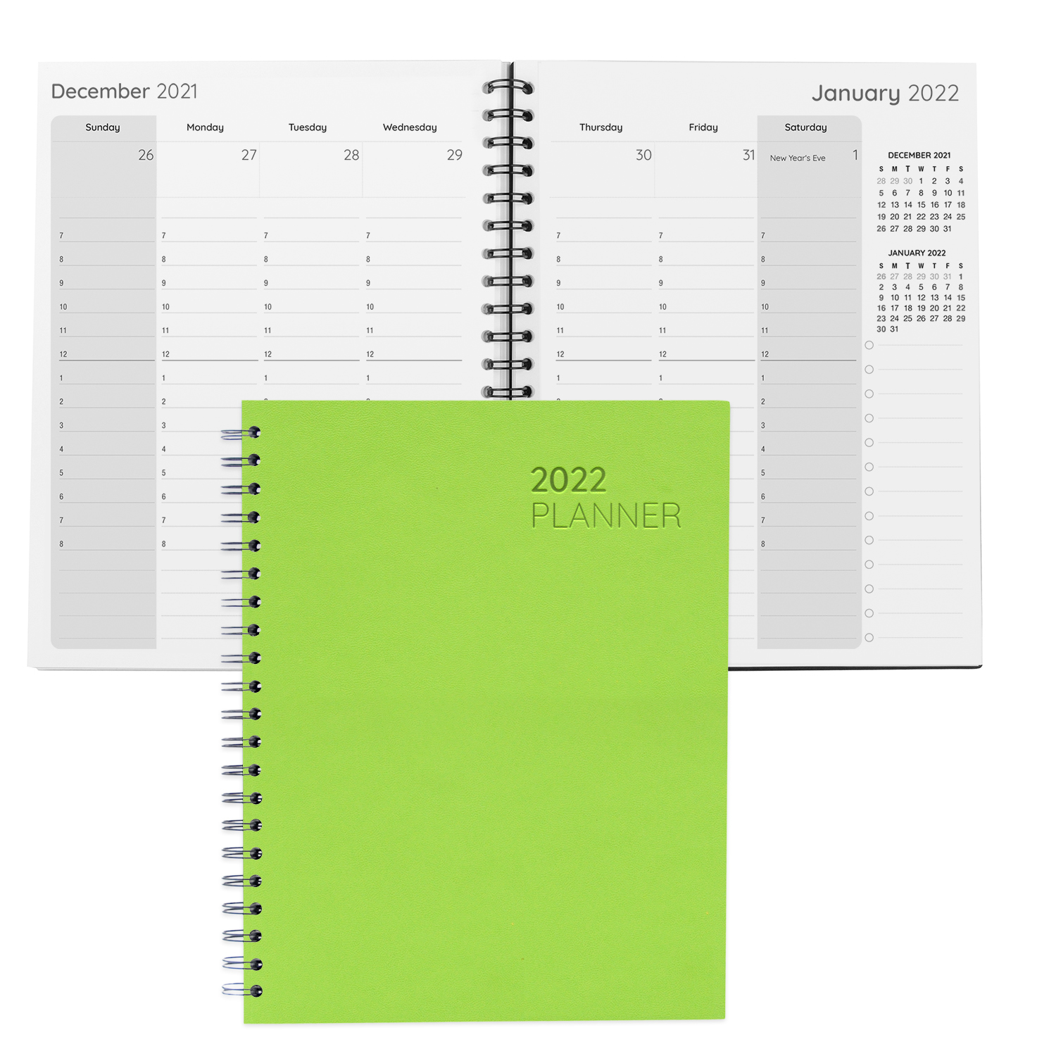 Senzabrite Faux Leather Spiral Weekly Planner 1