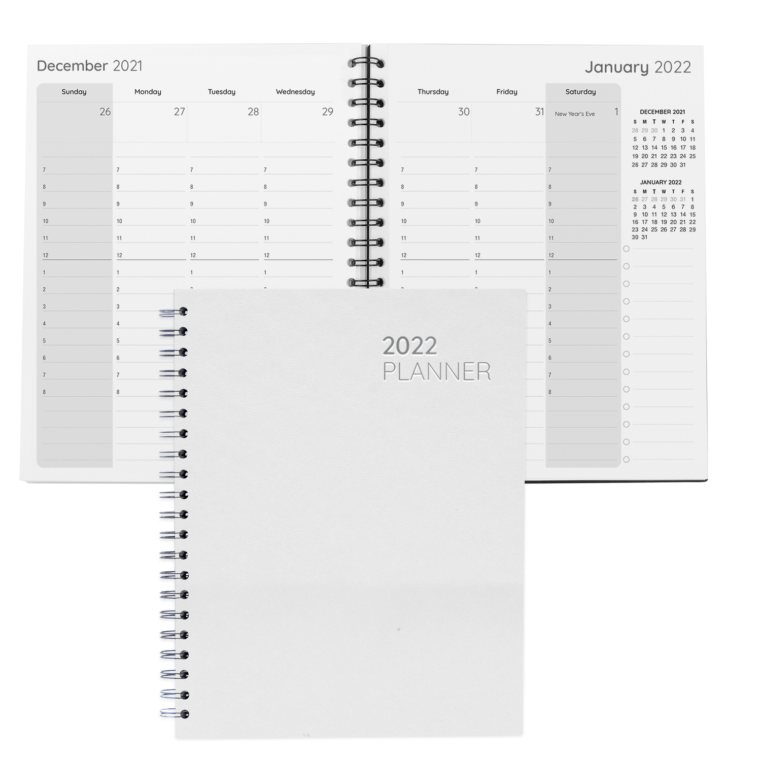 Senzabrite Faux Leather Spiral Weekly Planner 1
