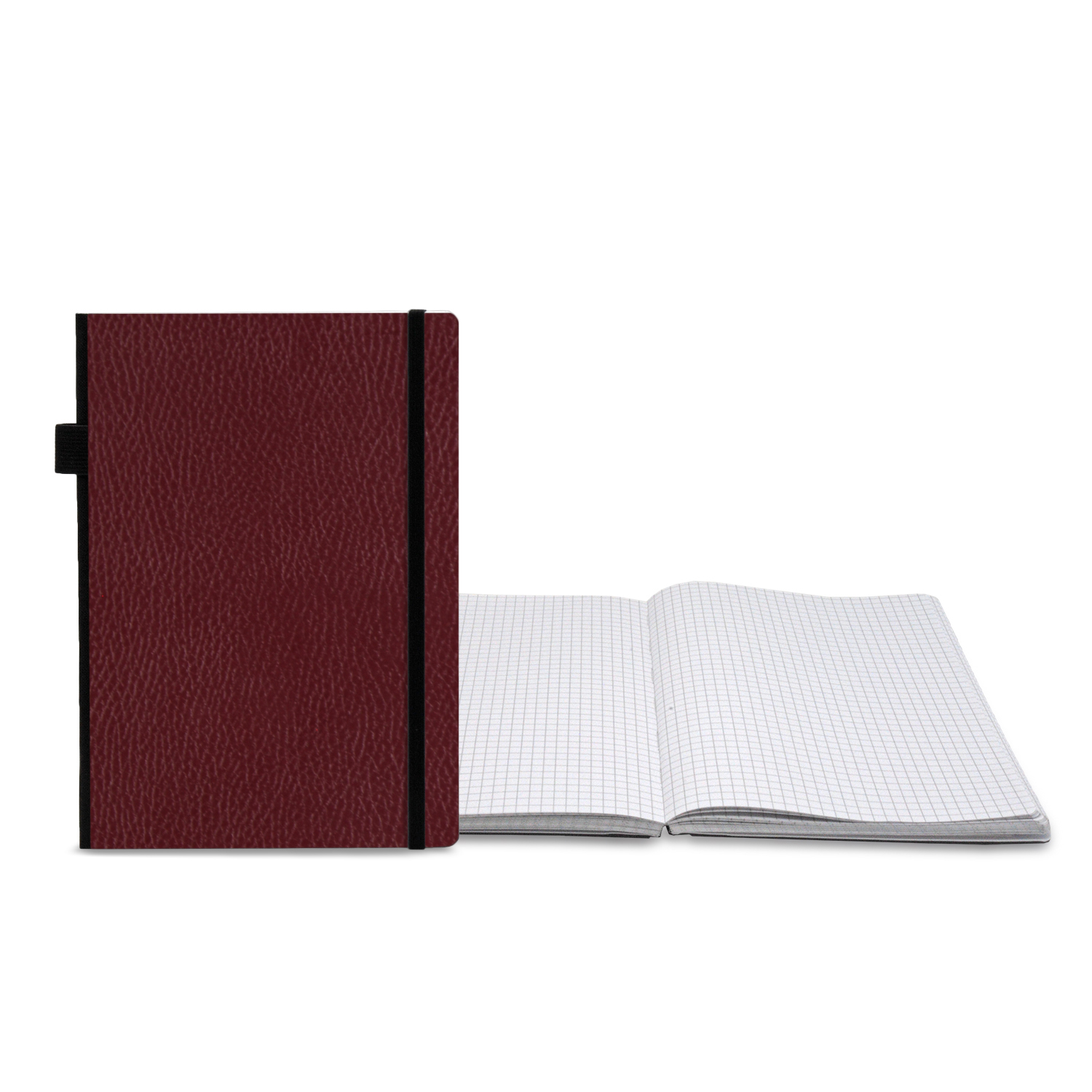 Contempo Bookbound Leather Cover Journal with Matching Color Flat Elastic Closure 1