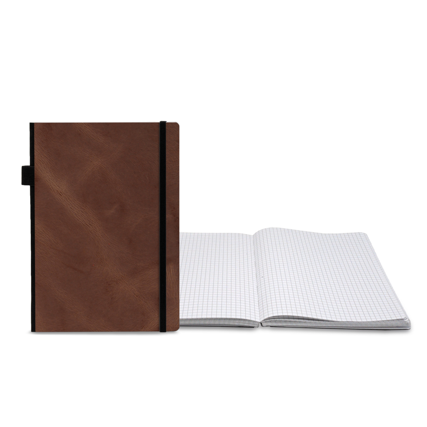 Contempo Bookbound Leather Cover Journal with Matching Color Flat Elastic Closure 1