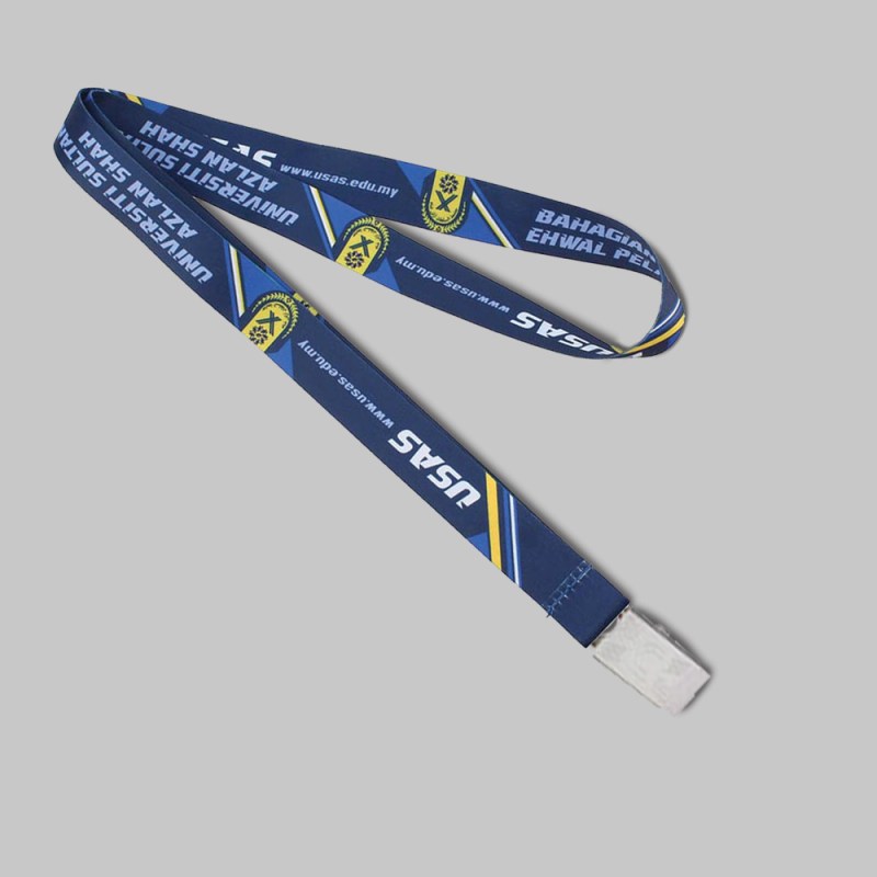 1/2" Full Color custom lanyard printed with company logo with Bulldog Clip attachment 0.50" 1 1/2" Full Color custom lanyard printed with company logo with Bulldog Clip attachment 0.50" 1