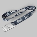 1" Navy Blue custom lanyard printed with company logo with Bottle Opener attachment 1" 1 1" Navy Blue custom lanyard printed with company logo with Bottle Opener attachment 1" 1